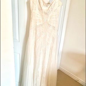 BCBG long dress white